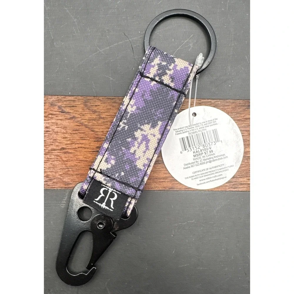 Robin Ruth Alaska Key Ring Purple Digital Camo